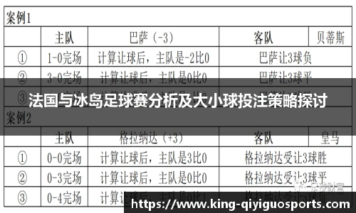 法国与冰岛足球赛分析及大小球投注策略探讨